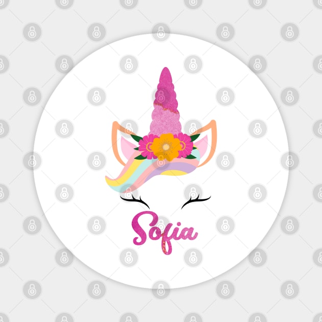 Name sofia unicorn Magnet by Gaming champion